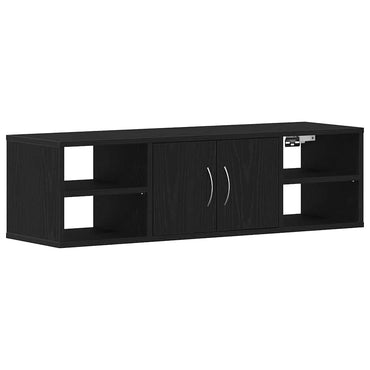 vidaXL Wandregal Schwarz Eichen-Optik 102 x 30 x 29 cm Holzwerkstoff