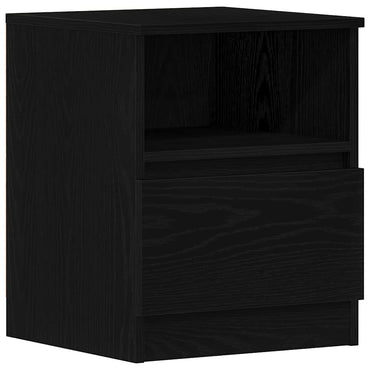 vidaXL Nachttisch Schwarz Eichen-Optik 40 x 40 x 50 cm Holzwerkstoff