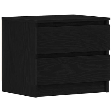 vidaXL Nachttisch 2 pcs Schwarz Eichen-Optik 50 x 40 x 43,5 cm