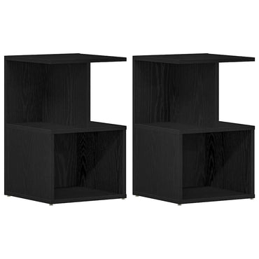 vidaXL Nachttisch 2 pcs Schwarz Eichen-Optik 35 x 35 x 55 cm