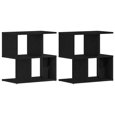 vidaXL Nachttisch 2 pcs Schwarz Eichen-Optik 50 x 30 x 51,5 cm
