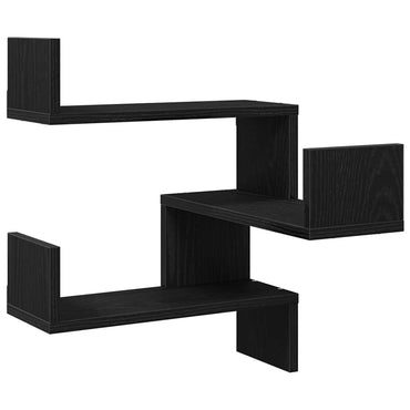 vidaXL Wandregal Schwarz Eichen-Optik 40 x 40 x 49,5 cm Holzwerkstoff