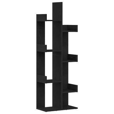 vidaXL Bücherregal Schwarz Eichen-Optik 48 x 25,5 x 140 cm
