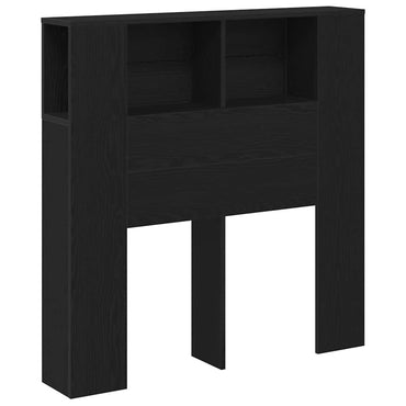 vidaXL Kopfteil Schrank mit Regal Schwarz Eichen-Optik Holzwerkstoff