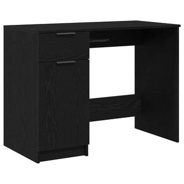 vidaXL Schreibtisch mit Speicher Schwarz Eichen-Optik 100 x 50 x 75 cm