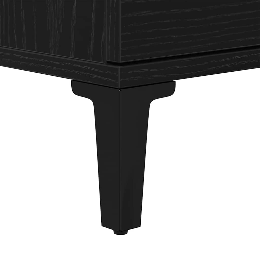 vidaXL Badezimmerschrank mit Tür Schwarz Eichen-Optik 65 x 33 x 60 cm