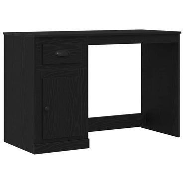 vidaXL Bureau avec rangement Noir aspect chêne 50 x 115 x 75 cm