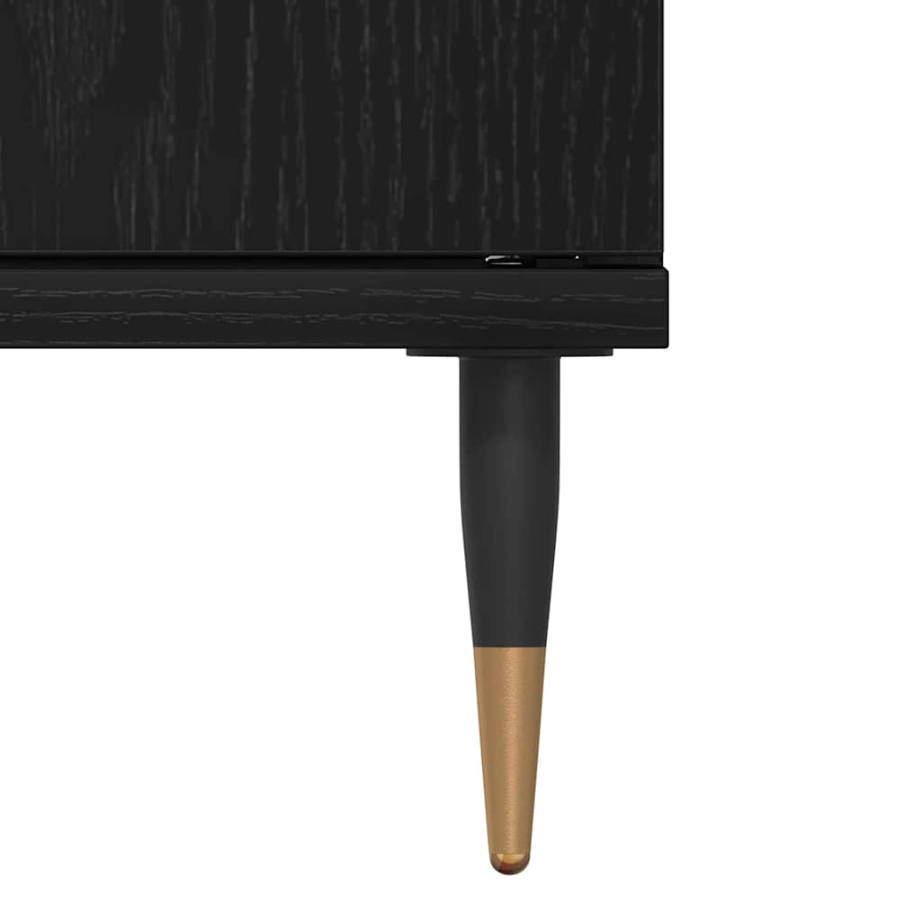 vidaXL Waschbeckenschrank mit Tür Schwarz Eichen-Optik 58 x 33 x 60 cm