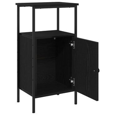 vidaXL Nachttisch 2 pcs Schwarz Eichen-Optik 41 x 31 x 80 cm