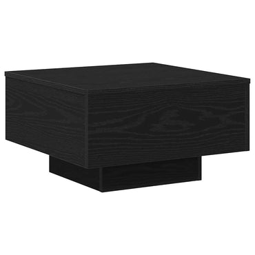 vidaXL Table basse noir aspect chêne 55 x 55 x 31 cm