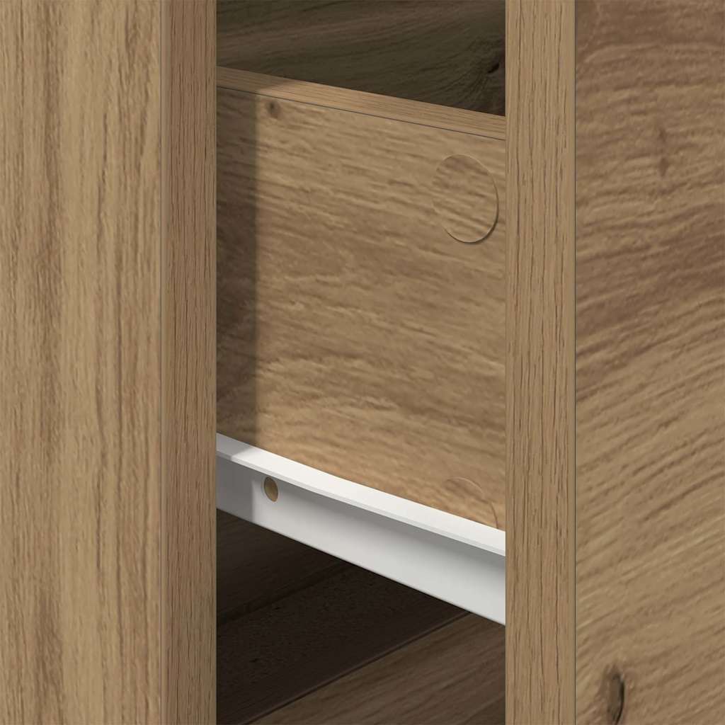 vidaXL Nachttisch 2 pcs Artisan-Eiche 50 x 39 x 41 cm Holzwerkstoff