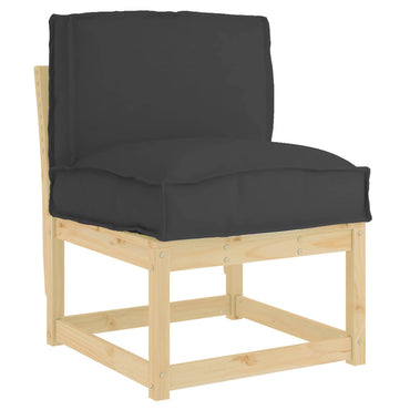 vidaXL Kissen Schwarz 50 x 40 x 12 cm Oxford-Stoff