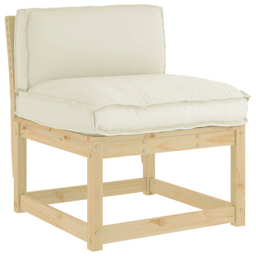 vidaXL Coussin de palette pour dossier avec coussin Crème 80 x 40 x 12 cm