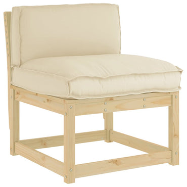 vidaXL Palettenkissen für Rückenlehne mit Kissen Beige 80 x 40 x 12 cm