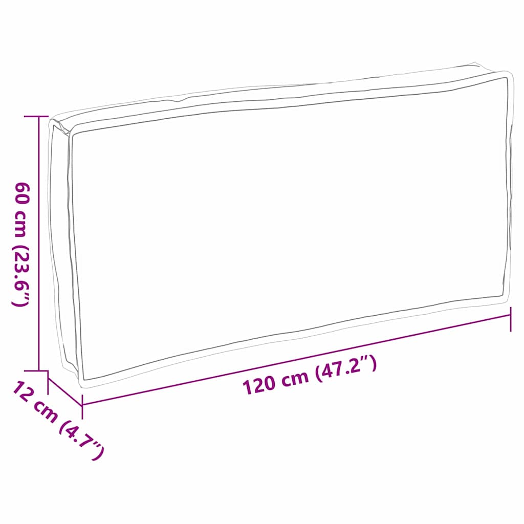 vidaXL Palettenkissen für Sitzfläche / Rückenlehne mit Kissen Beige