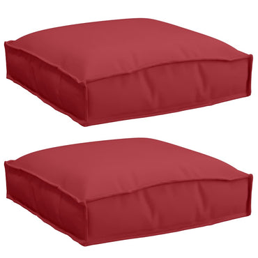 vidaXL Palettkissen für geeigneten Sitz 2 pcs Weinrot 40 x 40 x 8 cm