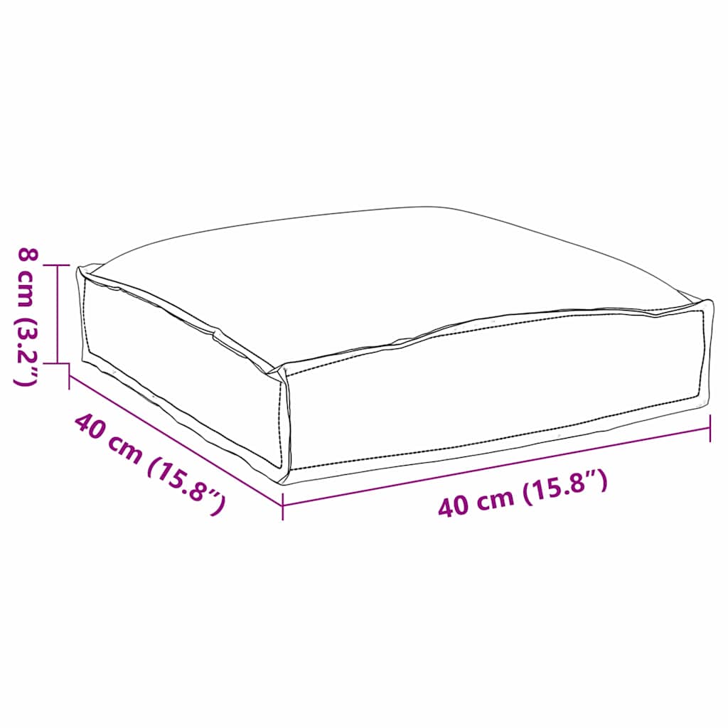 vidaXL Kissen 4 pcs Weinrot 40 x 40 x 8 cm Oxford-Stoff