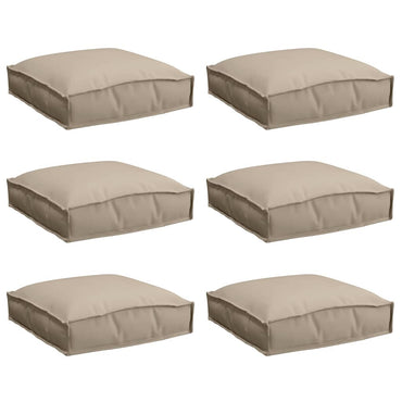 vidaXL Kissen 6 pcs Taupe 40 x 40 x 8 cm Oxford-Stoff