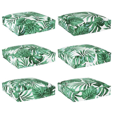 vidaXL Kissen Blatt 6 pcs Blattmuster 40 x 40 x 8 cm Oxford-Stoff