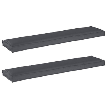 vidaXL Palettenkissenset 2 pcs Anthrazit 180 x 40 x 8 cm Oxford-Stoff
