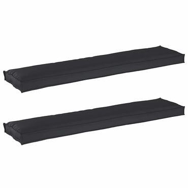 vidaXL Pallet Kissen Set 2 pcs Schwarz 180 x 40 x 8 cm 100% Polyester