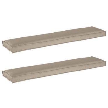 vidaXL Pallet Kissen Set 2 pcs Taupe 180 x 40 x 8 cm 100% Polyester