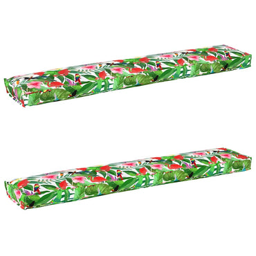 vidaXL Ensemble de coussins de palette 2 pcs Jungle tropicale 200 x 40 x 8 cm