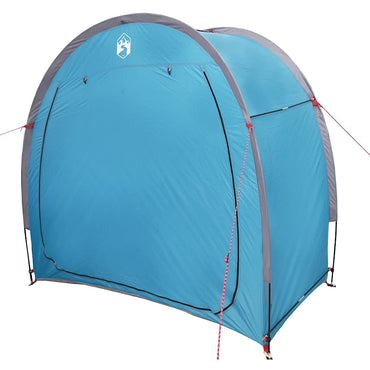 vidaXL Fahrradgarage mit Dach mit Speicher Blau 210 x 90 x 174 cm