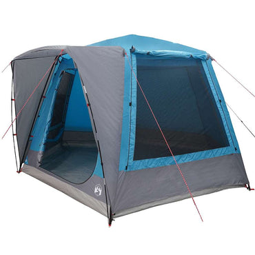 vidaXL Campingzelt Hütte mit Dach Blau 420 x 420 x 227 cm Polyester