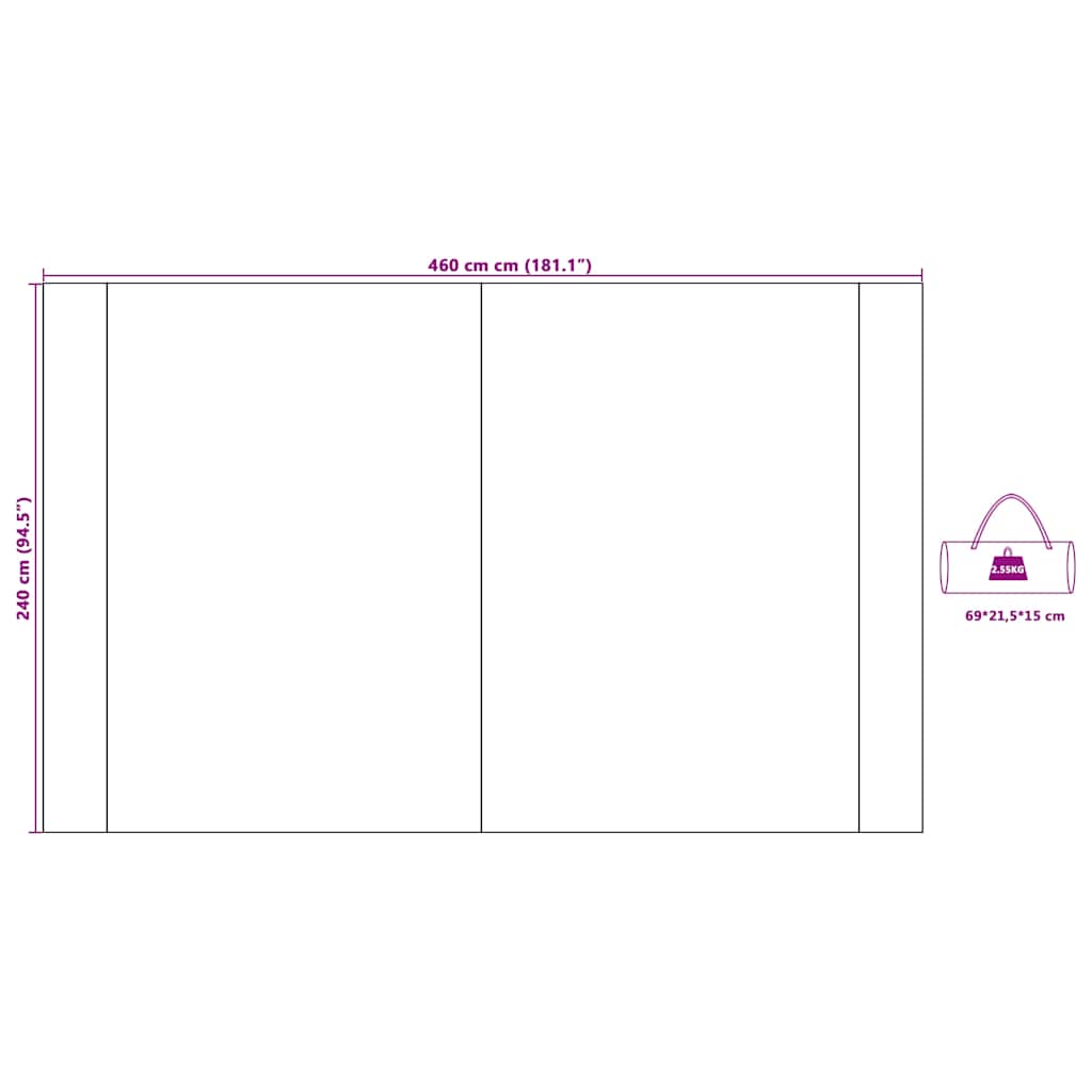 vidaXL Tapis de sol imperméable avec toit