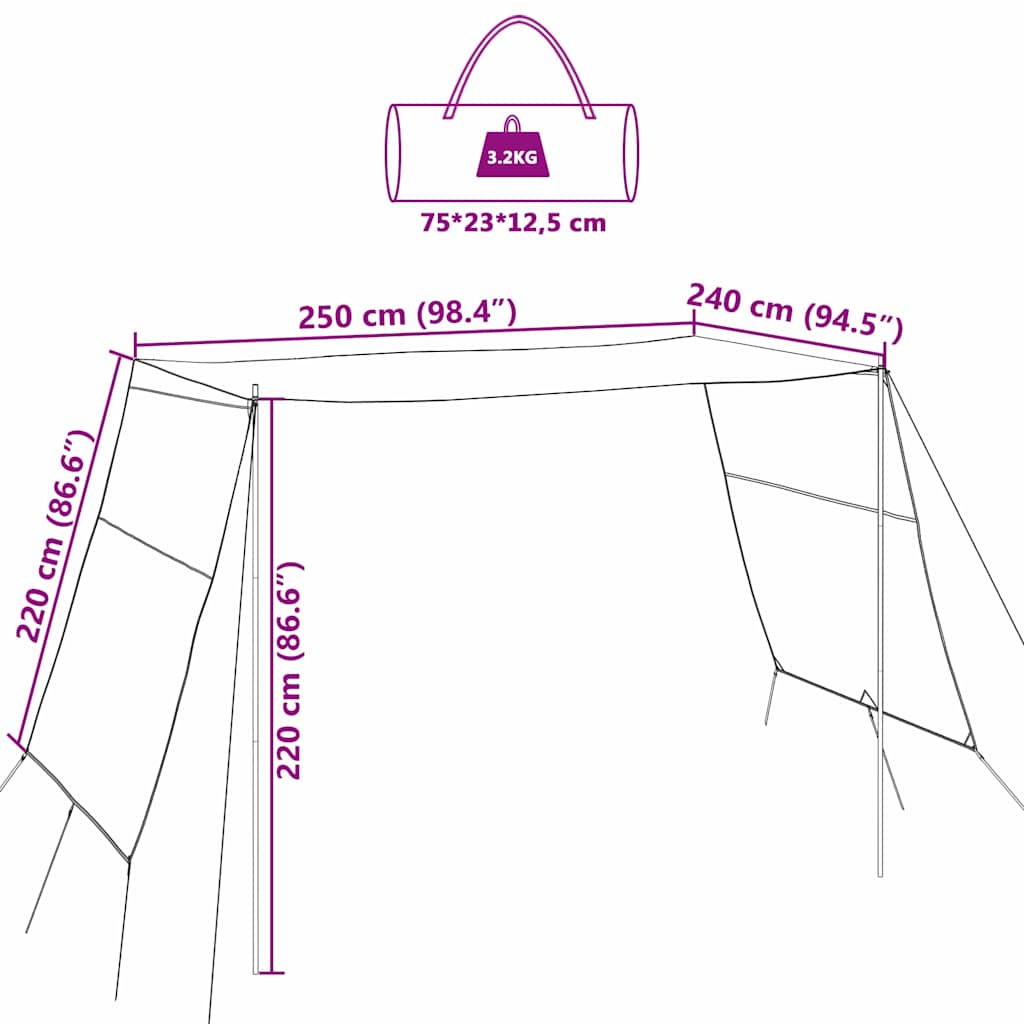 Wasserfester Tarp mit Dach