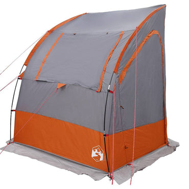 vidaXL Zelt mit Dach Grau und Orange und Schwarz 194 x 180 x 210 cm