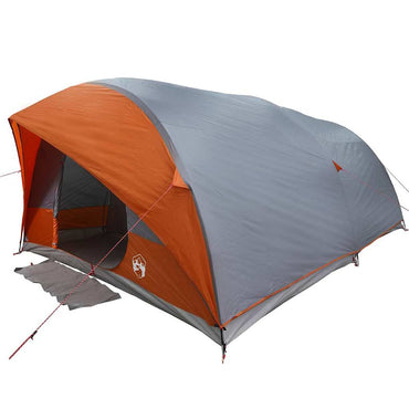 vidaXL Tunnelzelt mit Dach Grau und Orange 500 x 348 x 200 cm Taft