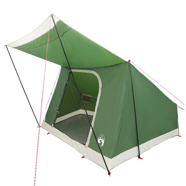 vidaXL Campingzelt mit Dach mit Speicher Grün 223 x 163 x 130 cm Taft
