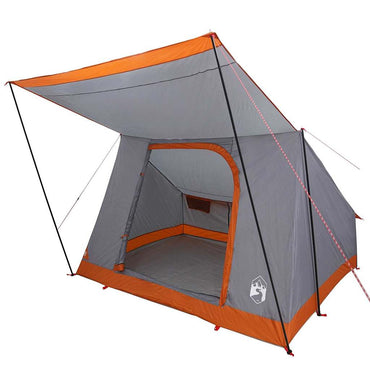 vidaXL Campingzelt mit Dach Grau und Orange 223 x 163 x 130 cm Taft