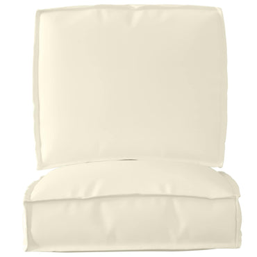vidaXL Lot de 2 coussins de palette Crème Tissu Oxford