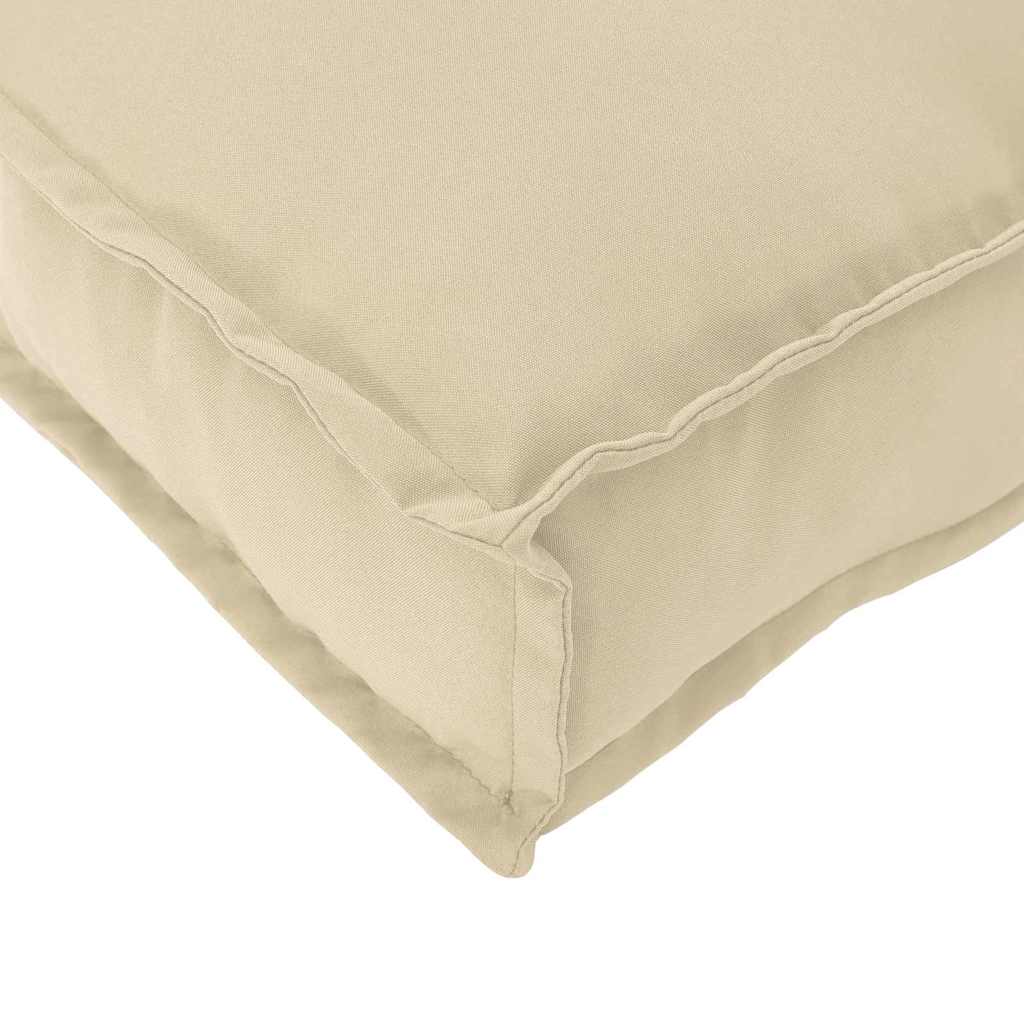 vidaXL Ensemble de coussins de palette 2 pcs Beige Tissu Oxford