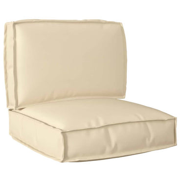 vidaXL Ensemble de coussins de palette 2 pcs Beige Tissu Oxford