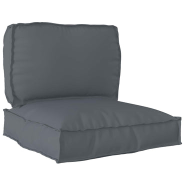 vidaXL Ensemble de coussins de palette 2 pcs Gris anthracite Tissu Oxford