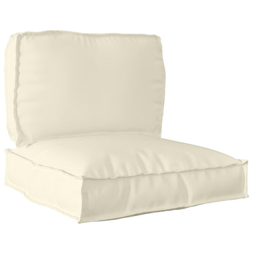 vidaXL Ensemble de coussins pour palette 2 pcs Crème 70 x 70 x 12 cm Tissu Oxford