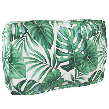 vidaXL Ensemble de coussins de palette 2 pcs Motif feuilles vertes 100 x 40 x 8 cm