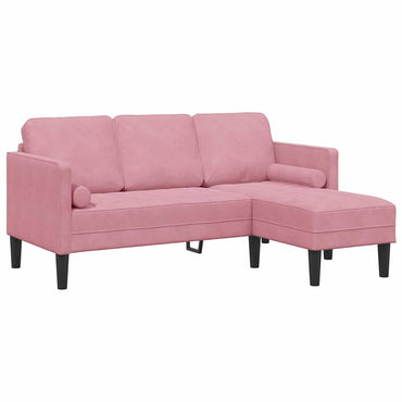 vidaXL Sofa Set Staubiges Rosa 173 x 131 x 67 cm Samt