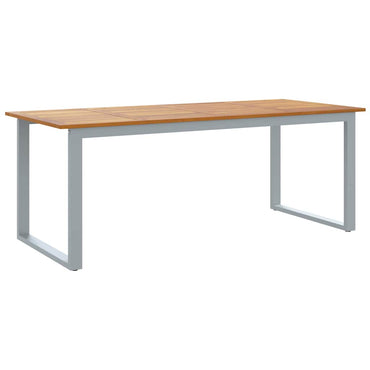 vidaXL Gartentisch Grau 200 x 90 x 75 cm Massivholz Akazie