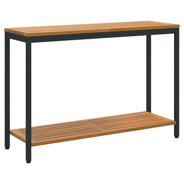 vidaXL Tisch für Outdoor Natürlich und Schwarz 110 x 35 x 75 cm