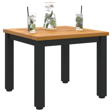 vidaXL Tisch für Outdoor Natürlich und Schwarz 45 x 45 x 38 cm