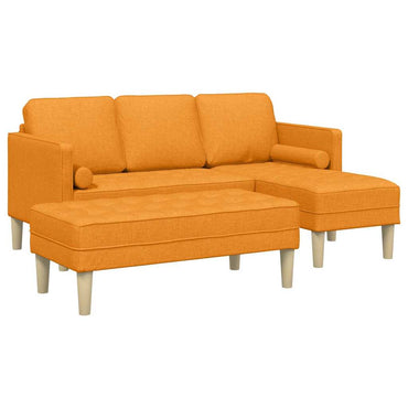 vidaXL Sofa Set 2 pcs Dunkelgelb 173 x 131 x 67 cm Stoff