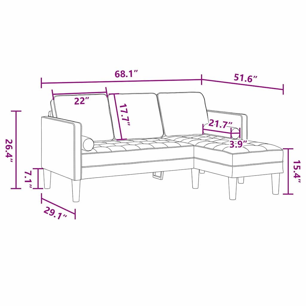 vidaXL Ensemble de canapés avec coussins 2 pcs Gris nuage Polyester