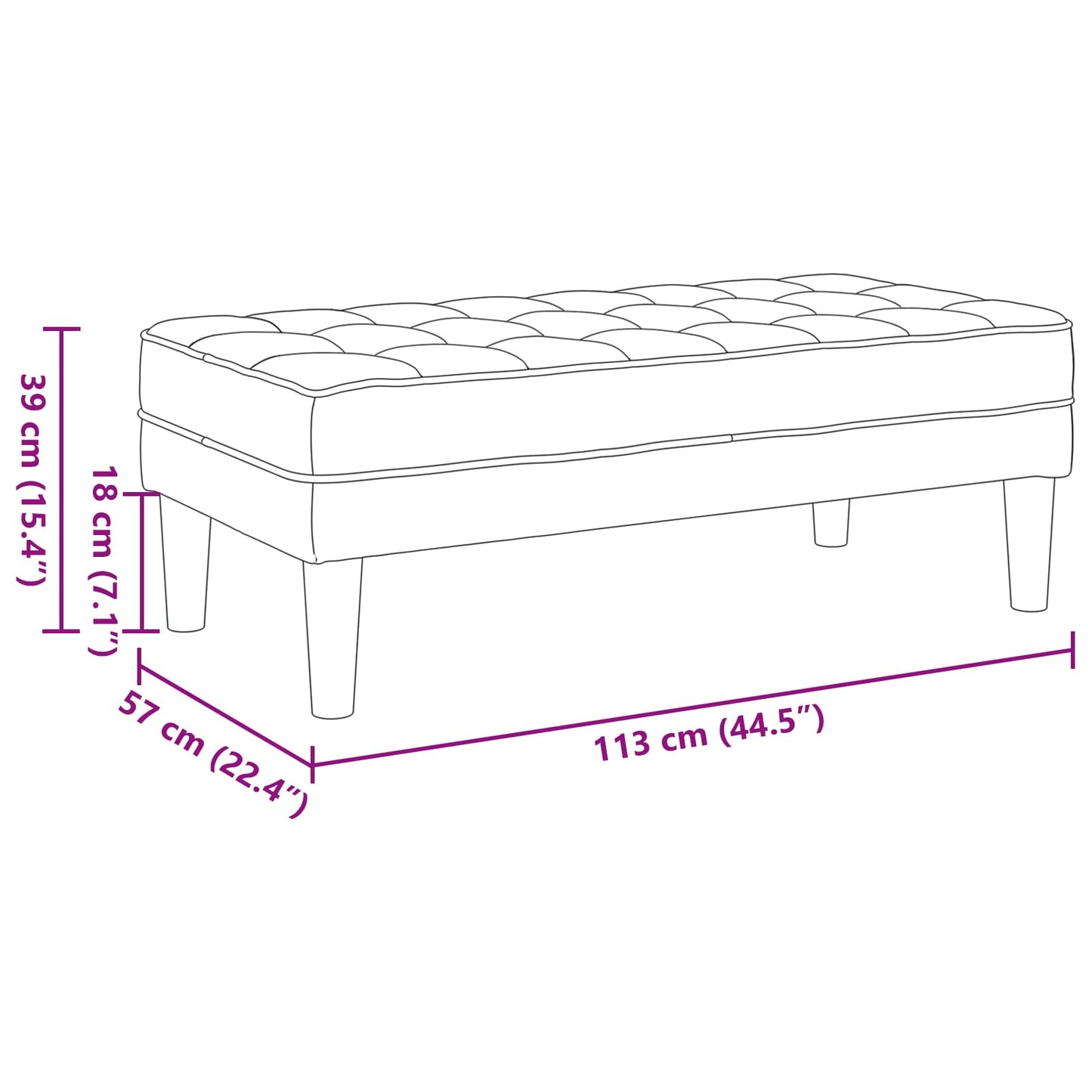 vidaXL Sofa Set mit Kissen 2 pcs Creme Polyester