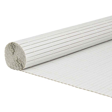 vidaXL Gartenzaun Doppelseitig Weiß 1,8x3 m PVC