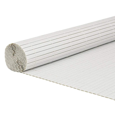 vidaXL Clôture de jardin double face Blanc 1,8x5 m PVC